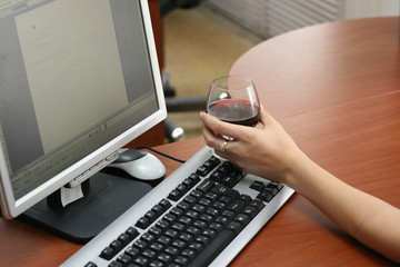 Wine on the keyboard