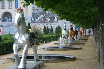Crédence de cuisine en verre imprimé Bruxelles Horse Parade, 175 anniversary of Belgium, Brussel 2005