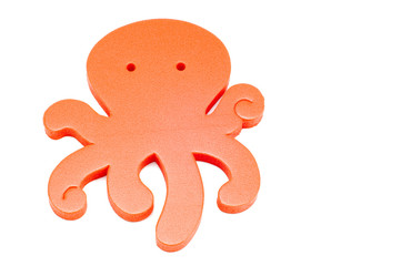Obraz premium series object on white - water toy - octopus