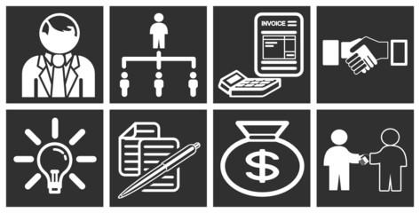 business and organisation icons or design elements 