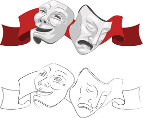  Theatre comedy and tragedy masks