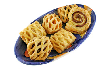 Delicious selection of assorted Danish pastries ready to serve.