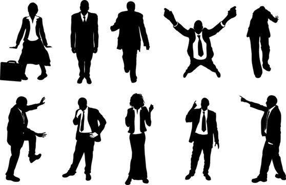 business people unusual concept silhouettes