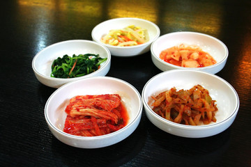 Bowls of kimchi
