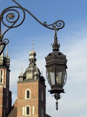 Fototapeta na wymiar ładna lampa w Krakowie