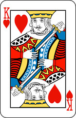  King of hearts from deck of playing cards