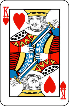  King of hearts from deck of playing cards