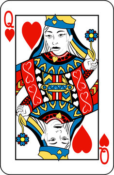 Queen of Hearts from deck of playing cards