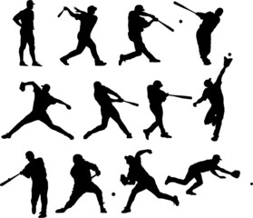 Sport silhouette - baseball players
