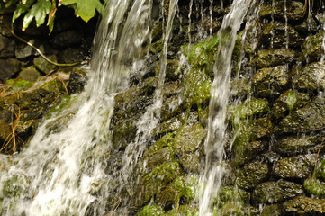 Small waterfall. Note the water is in motion blur.
