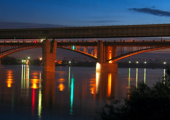 Night view on the bridge