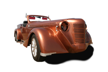 Obraz na płótnie Canvas Vintage, Transport, Exotic Brown Retro Car
