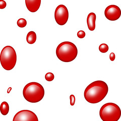 Blood drops on white background