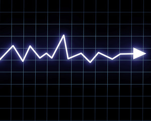 Naklejka premium Steady arrow graph