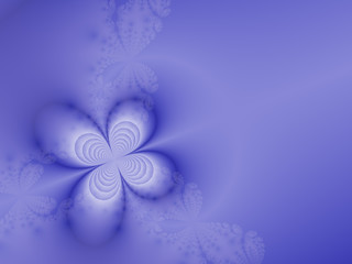 Blue butterflies of flowers background