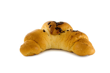 croissants on white background