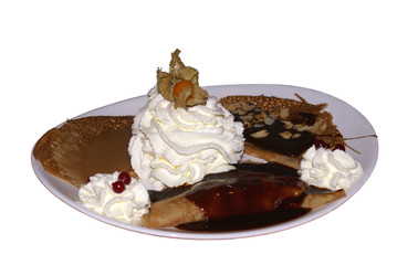 Crepes made with butter and salted caramel.