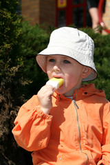 child eating ice cream