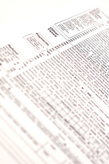 Obraz premium A US income tax form.