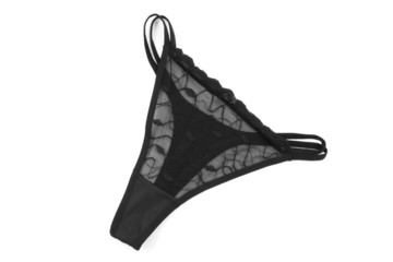 black and sexy underwear isolated on white