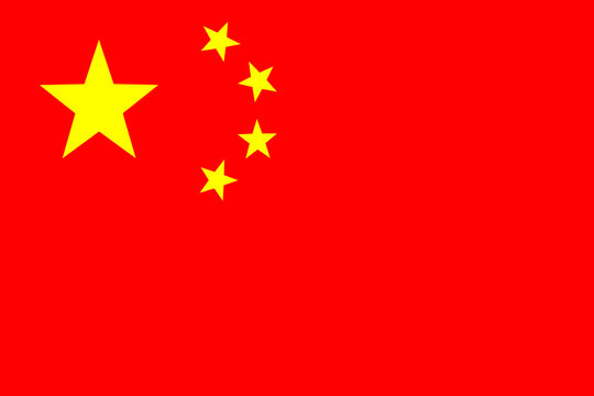 Drapeau de la r&eacute;publique populaire de Chine