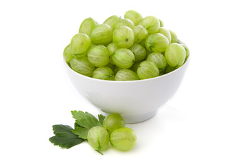 A bowl of gooseberries