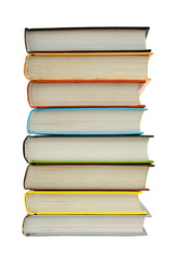 Stack of books, isolated on white background