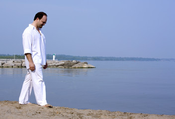 man on the beach