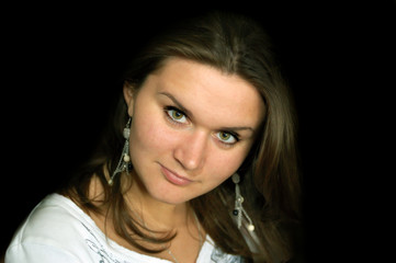 Fototapeta premium beautiful young brunette