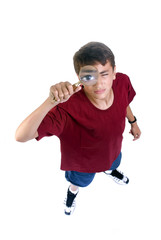 Teenage boy exploring