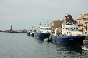 Trawlers in the harbor © philipus