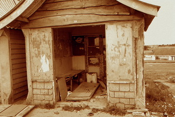 Derilict beach hut