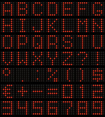 dot-matrix font
