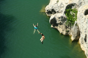 Plongeon du rocher