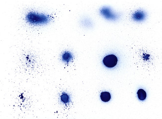 Spray can splatter design elements