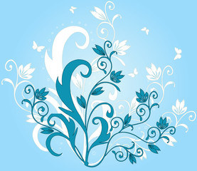 Fototapeta na wymiar Abstract floral background illustration