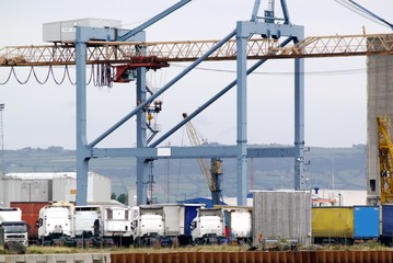 Naklejka premium loading trucks