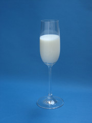 milch im sektglas