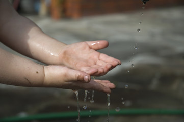 washing hands