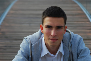 young man on the bridge