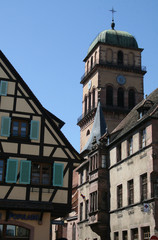 Fototapeta na wymiar Typical architecture in Kayersberg Alsace