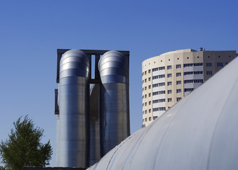 The big pipeline and new building.