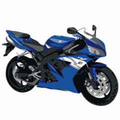 moto bleue