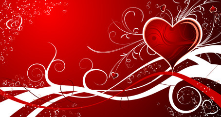 Abstract floral background for valentines day, vector