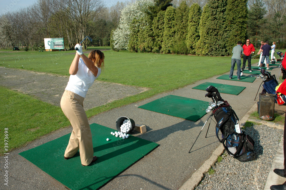 Wall mural golf - driving range