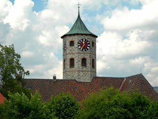 Fototapeta na wymiar Church and clock