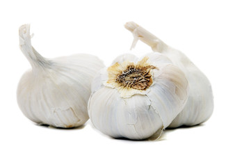 Three garlic bulbs