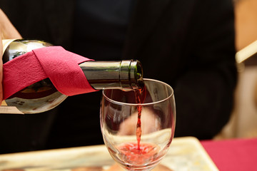 Pouring wine
