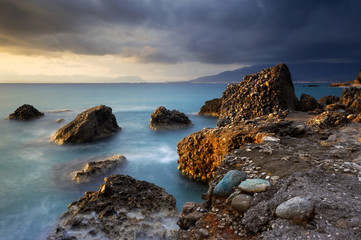 Fototapeta na wymiar Pejzaż morski w Grecji