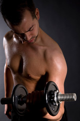 Fototapeta na wymiar Biceps exercises